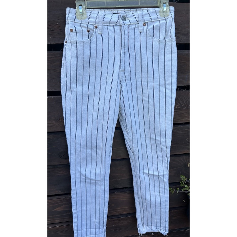 vtg abercrombie and fitch Womens Simone‎ High Rise Slim Striped Pants *Sz 2 (26)